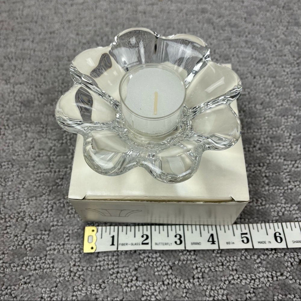 New Mikasa zinnia votive 1 3/4” tea light candle holder
